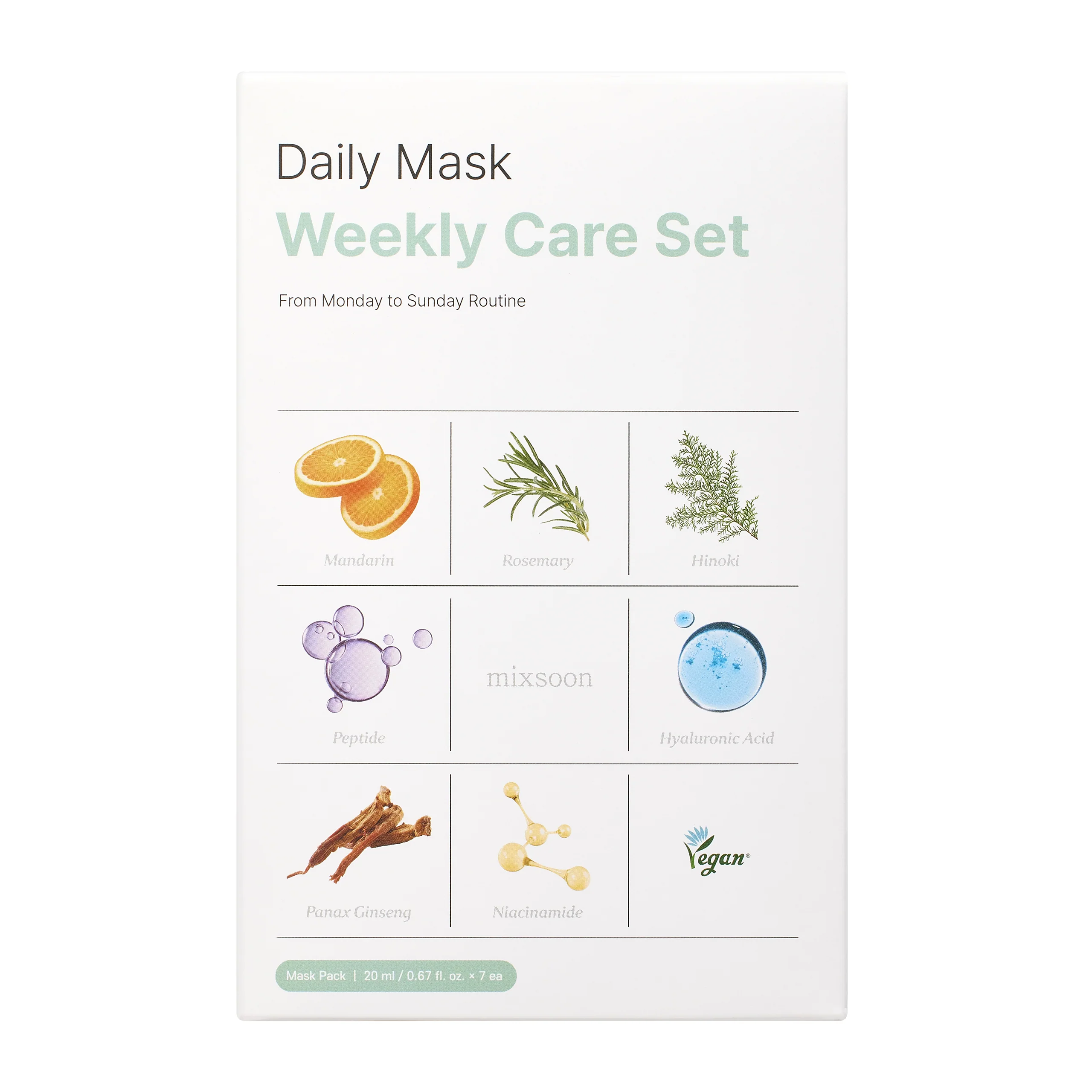 mixsoon Daily Mask Weekly Care Set (7ea)