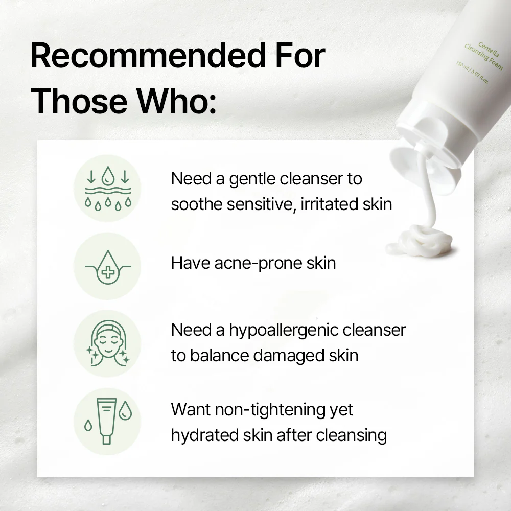 mixsoon Centella Cleansing Foam 150ml 4 mixsoon Centella Cleansing Foam 150ml