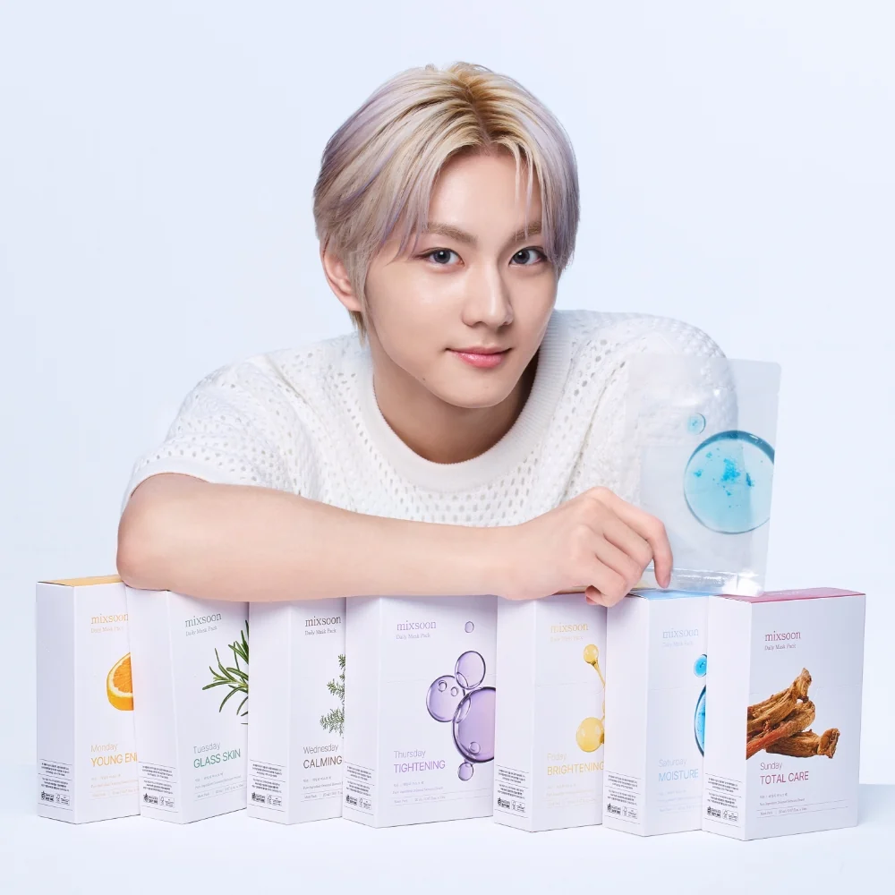 mixsoon Daily Mask Pack 20ml X 10 sheets 1SET- 7-Mask Routine Pore Minimizer, Tone-Up, Glass Skin, Calming, Tightening, Brightening, Moisture, and Total Care Masks Korean Skincare